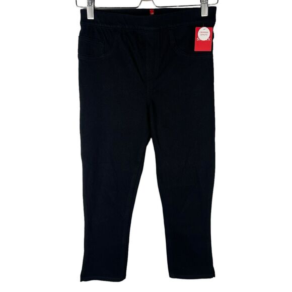 NWT Spanx Jean-ish Pants Womens S Black Capri Crop Jeggings Leggings A373824 - Picture 2 of 9